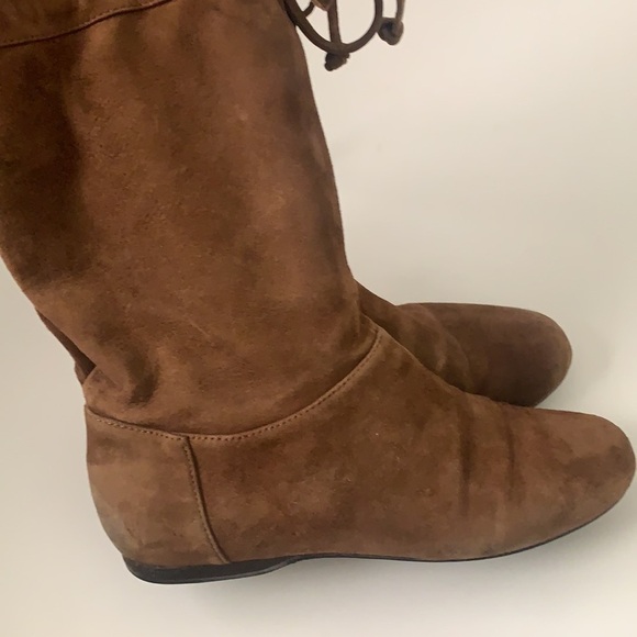 Nine West Dark Natural Suede Boots - Picture 5 of 16